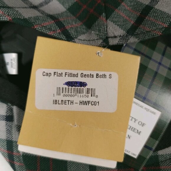 NWT INGLES BUCHAN Flat Fitted Cap Bethlehem Tartan 100% Wool Scotland SMALL - Picture 7 of 9